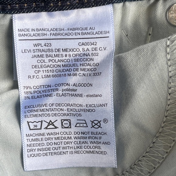 Levis Jeans Womens Size 4 Short Blue Signature Mid Rise Skinny Gold NEW - Picture 7 of 14